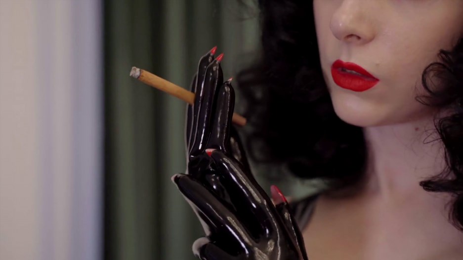 Miss Ellie Mouse - Shiny Latex and Cigarette Smoke